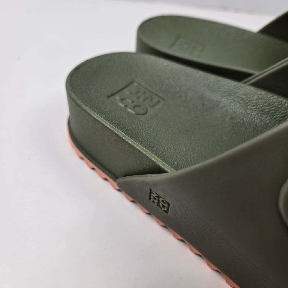 Green Slide Sandals with Silver Buckles - Picture 4 of 7